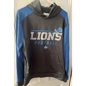 Detroit Lions Scouting Combine Hoodie Gray Blue Sweatshirt Men Large